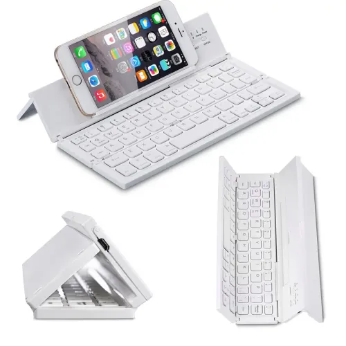 Wireless mobile phone computer keyboard foldable keyboard 70% off bluetooth keyboard aluminum alloy mini mobile phone