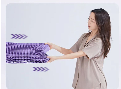 Pectin Pillow Breathable Air Layer TPE Pillow Washable with Water, Zero Pressure Cervical Neck Pillow Latex Adult Single Pillow