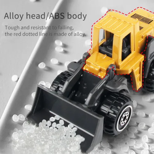 6pcs set Alloy Engineering Truck Loader Tractor Excavator Classic Construction Model Vehicle Toys Educational Toys for Kid Gifts