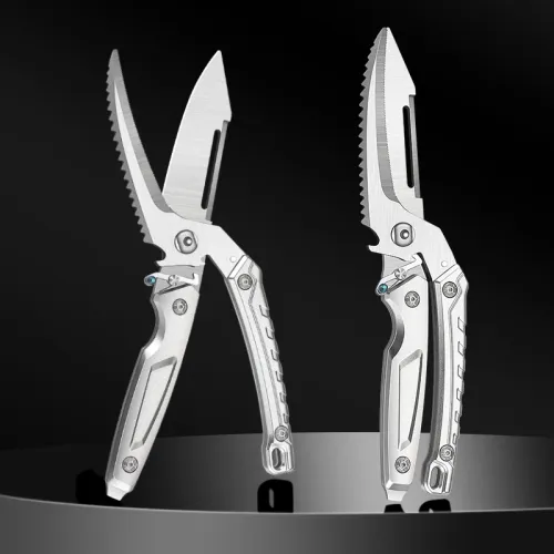 Stainless steel scissors with multiple functions