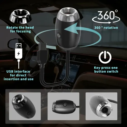 USB Mini Galaxy Projector Night Light LED Starry Sky Ambient Lamp for Bedroom Sleep & Car Decoration LED Atmosphere Light