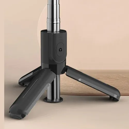 Portable Mini Selfie Stick Led Fill Light Foldable Tripod Phone Stand Holder Support Wireless Bluetooth Remote Control Shutter