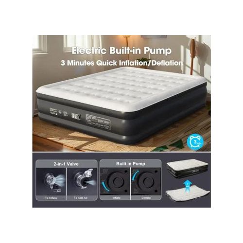 Best-selling Portable Foldable Automatic Inflatable Air Bed with Built-in Pump Modern Design Bedroom Outdoor Camping