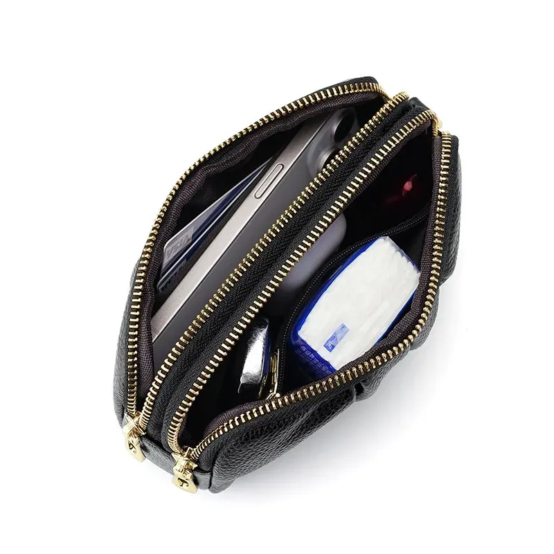 Elegant Clutch Bag Large-Capacity Tote Bag Two-Zip Versatile Women's Wallet