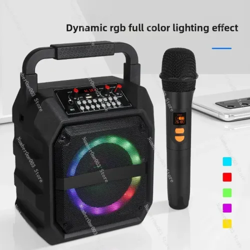 Portable Bluetooth Karaoke Microphone Speaker All-in-One for Home KTV Singing and Entertainment