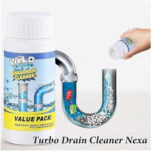 Sink and Drain Cleaner, Powerful Pipe Dredge Sink Cleaner Powder, Fast Foaming Drain Cleaner Pipeline Dredging Agent for Kitchen Toilet Pipeline Quick Cleaning