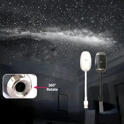 USB Mini Galaxy Projector Night Light LED Starry Sky Ambient Lamp for Bedroom Sleep & Car Decoration LED Atmosphere Light