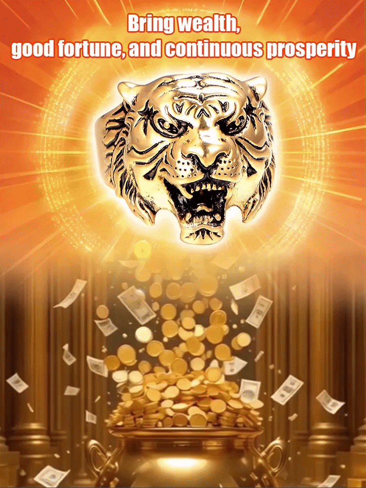 King of Beasts: Men's Bold Tiger-Head Ring — Buy ​​One, Get One Free