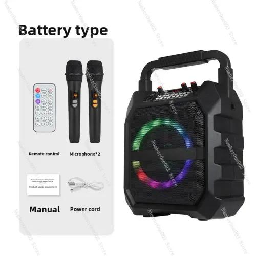 Portable Bluetooth Karaoke Microphone Speaker All-in-One for Home KTV Singing and Entertainment