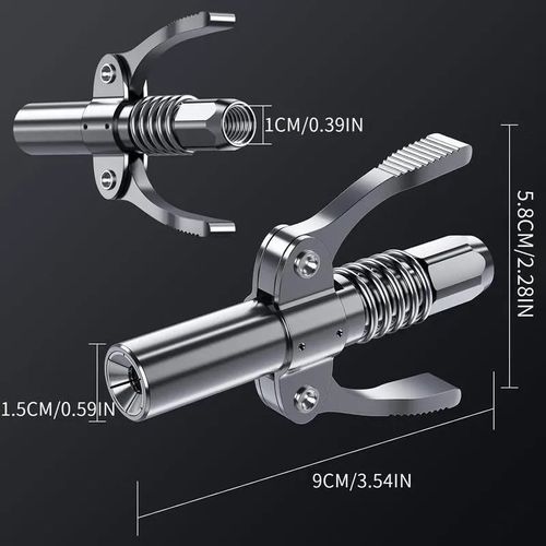 Leaking-proof Grease Tools Coupler, 12000PSI High Pressure Lubricating Oil Nozzle Accessory Compatible with 0.32 Cm Npt Lubricating Oil Nozzle