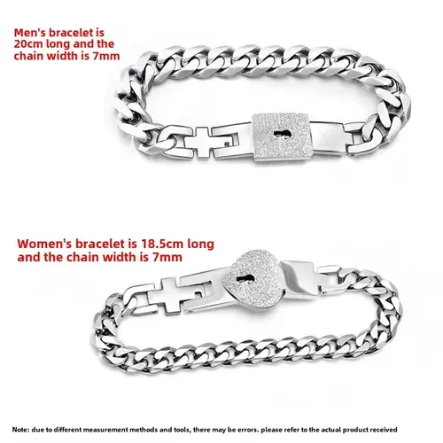 A pair of interlocking couple bracelets (available in black and gold)