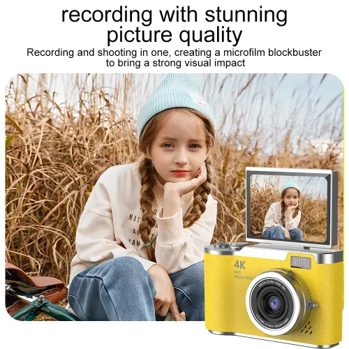 Digital Camera 4K 48MP Photography Camera Video Camcorder Rechargeable Cameras 2.4 inch Screen Camcorder for Kid Adult Beginners