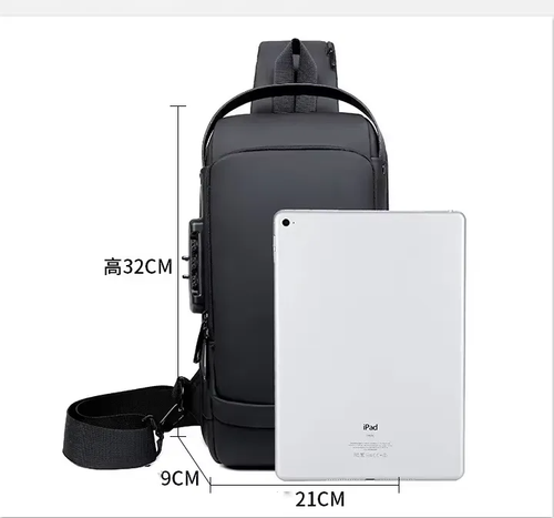 SecureCharge Fashion Backpack – Anti-Theft with Password Lock & USB Charging Port