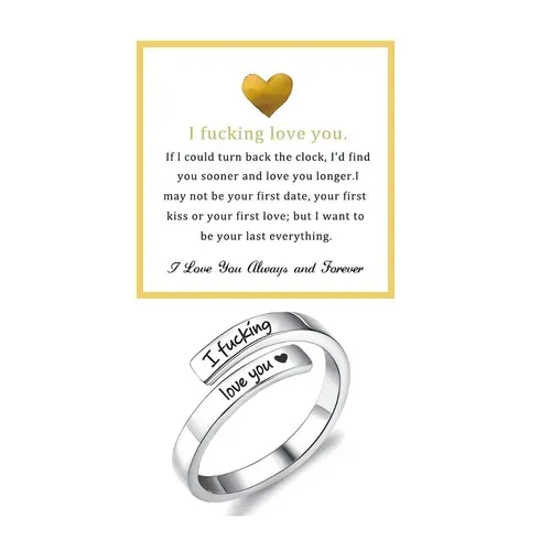 I Fvcking Love You Adjustable Ring – A Bold Daily Reminder