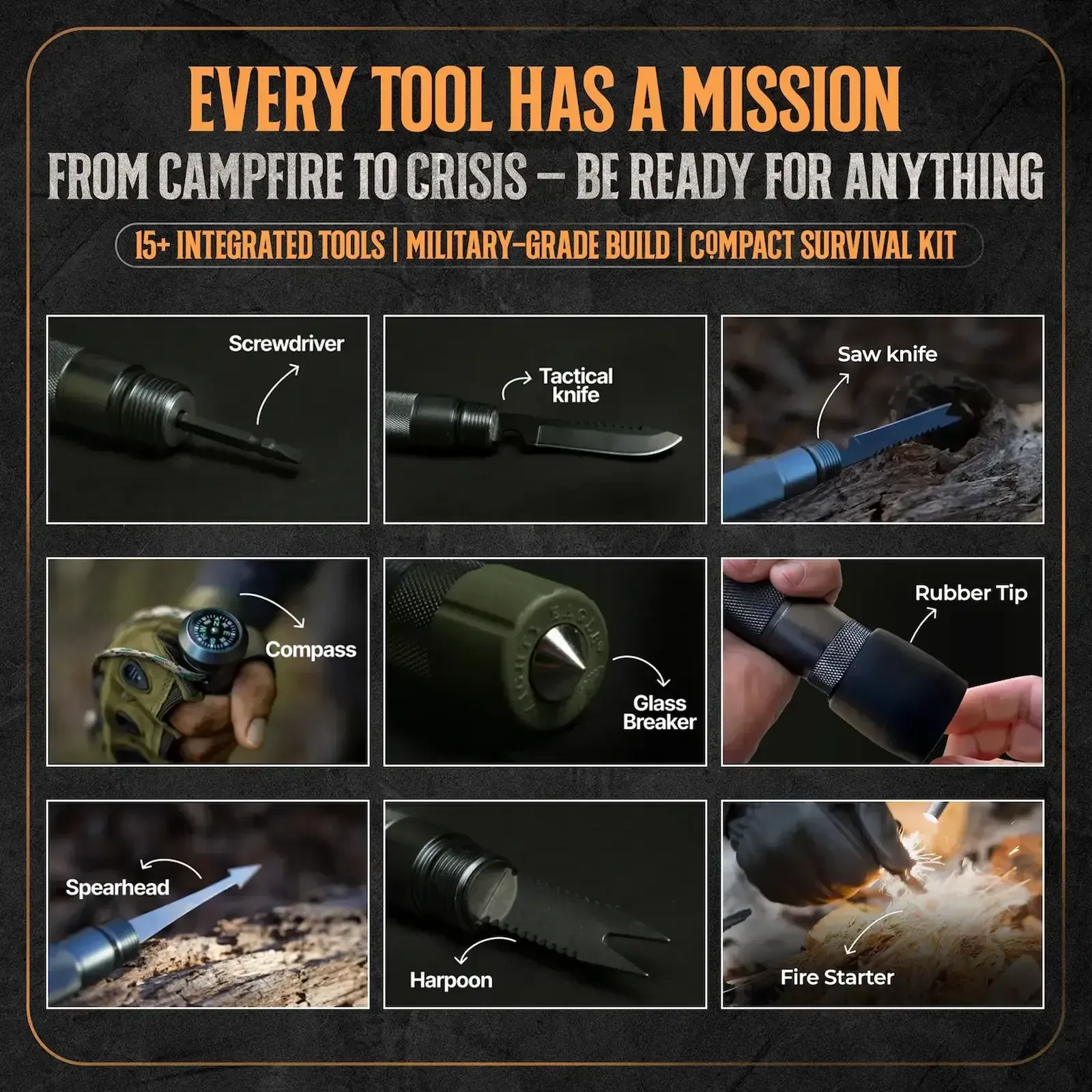 MULTI-FUNCTIONAL TACTICAL SURVIVAL STICK