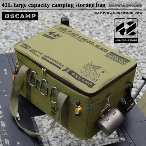 30-42L Tactical Camping Storage Bag Insulated Folding Box Waterproof Picnic Tableware Field Equipment Outdoor Gear Organizer