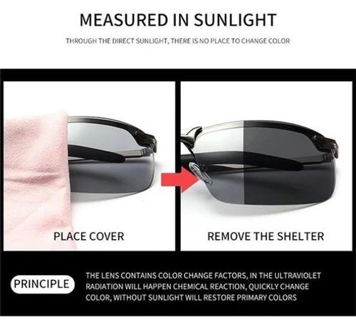 Intelligent photosensitive color changing sunglasses