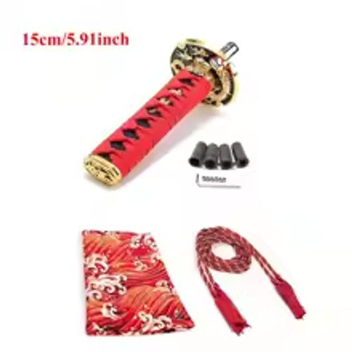 Universal Dust Cover Shift Knob Collars With Adapters With 150mm200MM JDM Katana Samurai Sword Shift Knob Shifter car gear lever