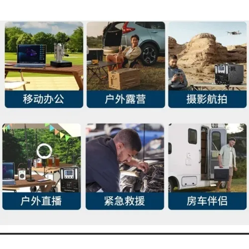 500W 500Wh Portable Power Station or 40W Solar Panel 220V LiFePO4 Battery Emergency Backup Power Supply for Camping Home Outdoor