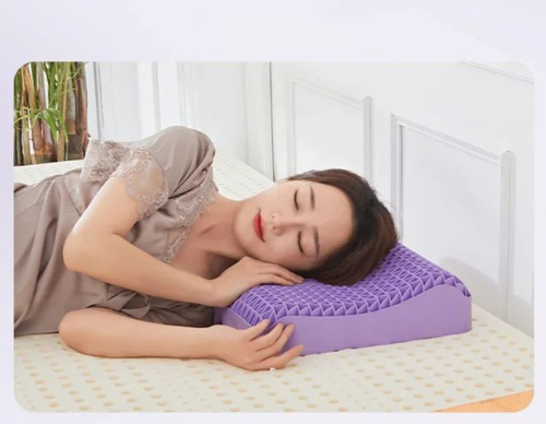 Pectin Pillow Breathable Air Layer TPE Pillow Washable with Water, Zero Pressure Cervical Neck Pillow Latex Adult Single Pillow