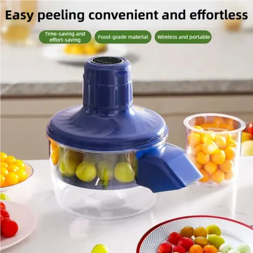 Electric Fruit and Vegetable Peeler Automatic Small Fruit Peeling Tool Smart Grape Peeler Kitchen Peeling Gadget
