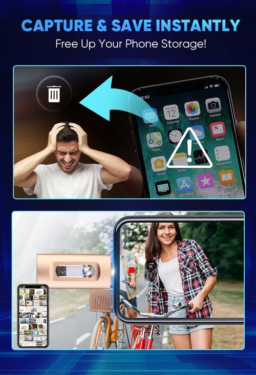 3-IN-1 HIGH-CAPACITY USB DRIVE WITH FINGERPRINT SECURITY