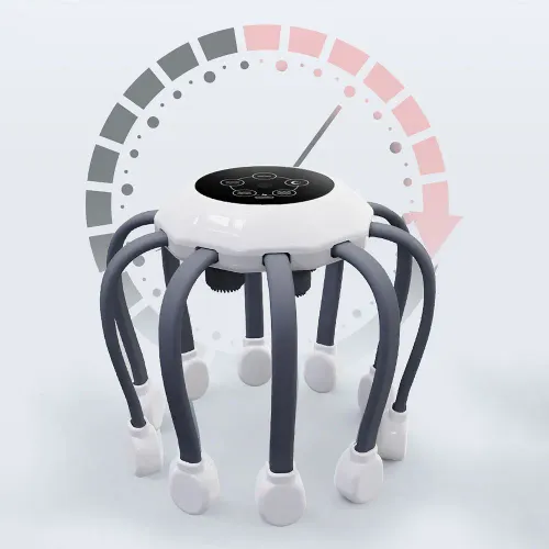 Octopus Claw Electric Head Massager with 8 Claws USB Rechargeable for Scalp Stress Relief Head Fatigue Improve Sleep