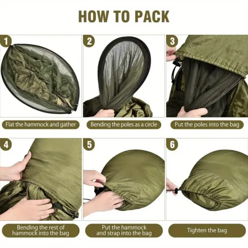 Nylon Spun Hammock Ultra-light Matching Single Outdoor Hammock Swing