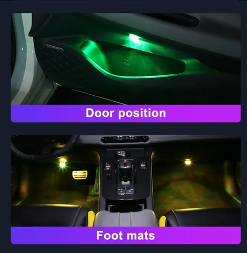 pcs Wireless LED Strobe Lights Car Decor Atmosphere Light, 8 Colors Rechargeable Led Lights Anti-Collision LED Warning Light