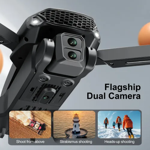 12.5cm large screen WIFI FPV drone, equipped with 8K high-definition camera, foldable quadcopter, aerial photography, live streaming, gift travel