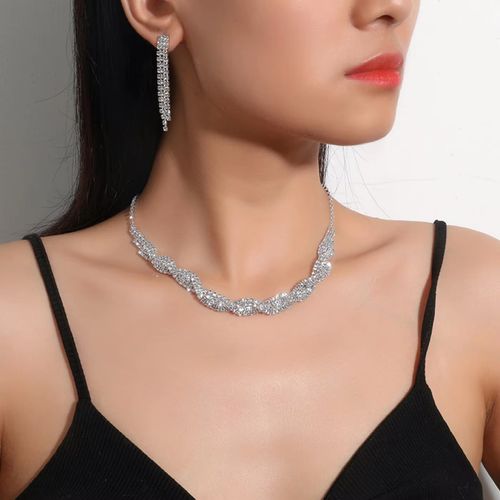 Crystal Earrings and Bracelet Set