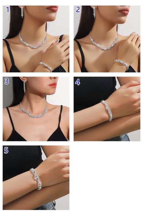 Crystal Earrings and Bracelet Set