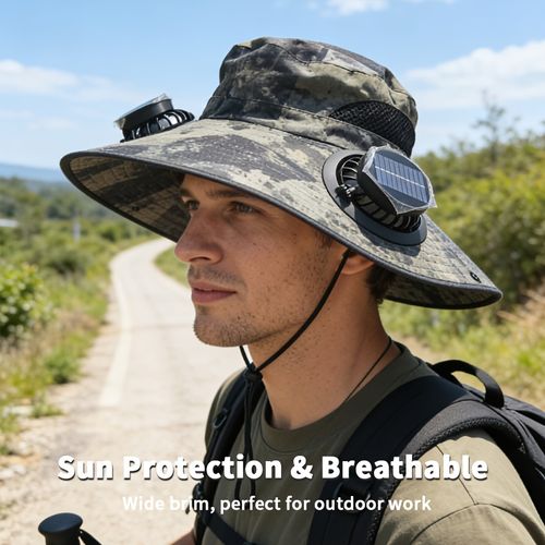 Solar-Powered Fan Hat