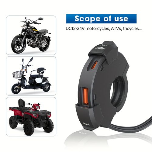 Universal Motorcycle Handlebar USB Fast Charger