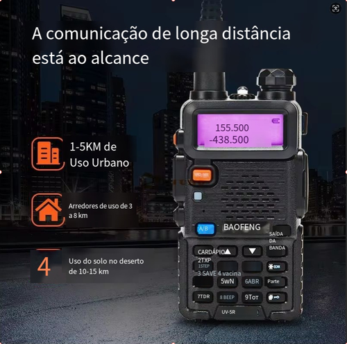 Baofeng UV-5r intercomunicador comunicação de longa distância, multi-uso em uma máquina