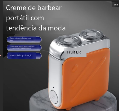Novo estilo, mini barbeador elétrico, cabeça dupla, lavável