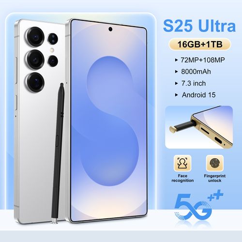 S25 Ultra 7.3 HD Big Screen, Smooth Gaming & Video – Fun Phone for kenya Youth