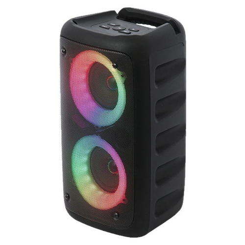 Compact Speaker System Featuring A Subwoofer - Wireless-Enabled Stereo Speaker with Colorful Lights, TWS Capability, And Support for USB And TF Cards, Perfect for Outdoor Activities.