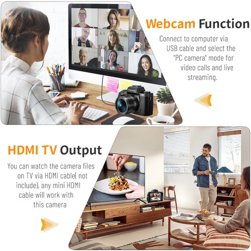 Saneen 4K Vlogging Camera | 64MP Touchscreen WiFi Camera with Dual Lens, Flash, 32GB Card & 3000mAh Battery – Perfect for Beginners