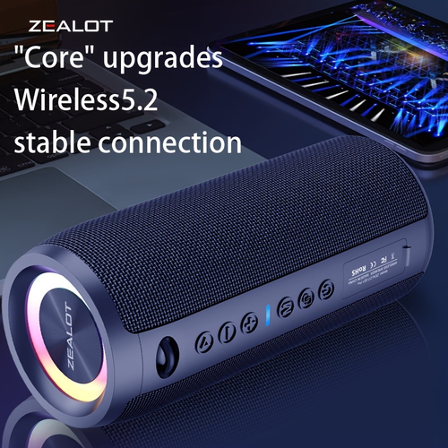 IPX5 Waterproof Bluetooth Speaker - Bluetooth 5.0 HD Sound | TWS Stereo Pairing | 1800mAh Battery | 5W×2 Powerful Output | 4-5H Playtime | 15m Wireless Range