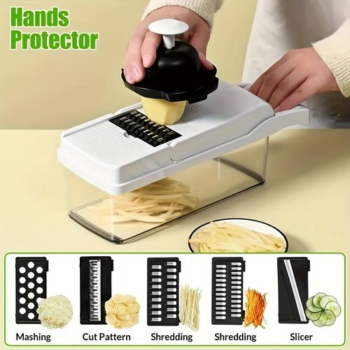 1 Set, 22in1,15in1, Vegetable Chopper, Multifunctional Fruit Slicer, Manual Food Grater, Vegetable Slicer, Cutter With Container, Onion Mincer Chopper, Household Potato Shredder, Kitchen Stuff, Kitchen Gadgets, Dorm Essentials Kitchen Accessories