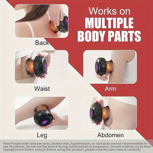 Acuum Cupping Instrument, Electric Scraping Instrument, High Suction Hot Compress Machine, Can Moving Massage Instrument, USB Charging