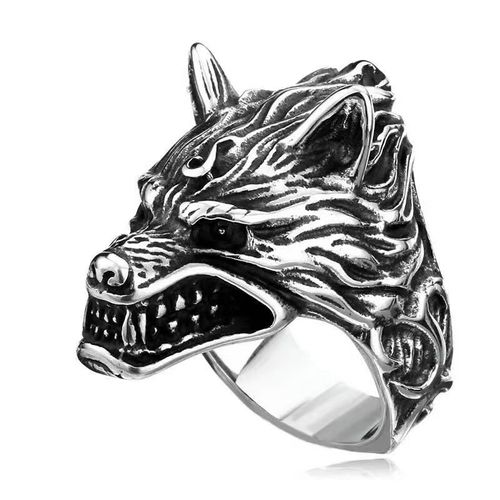 Wolf-shaped rings