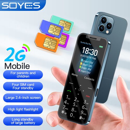 Mini Cell Phone with 4 SIMs and 4 Standby