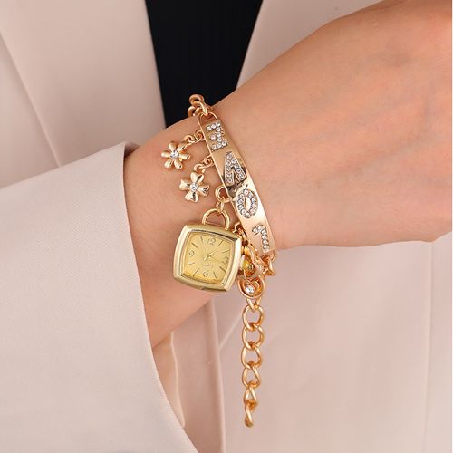 Luxury Heart Love Style Crystal Bracelet Watch for Women