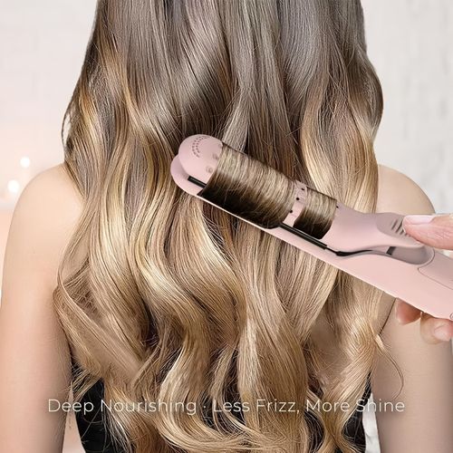 This 2-in-1 curling iron can curl and straighten hair, suitable for both long and short hair.