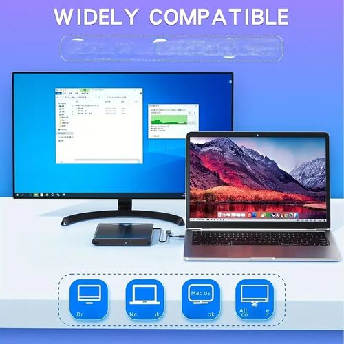 7-in-1 multi-function typec external dvd laptop burner sd card usb external mobile optical drive