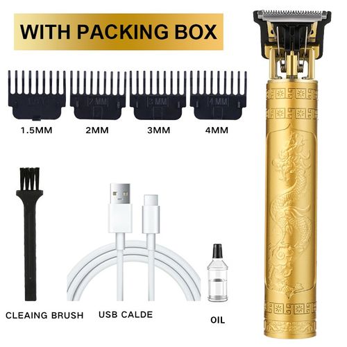Professional Cordless Electric Barber and Beard Trimmer Set with USB Charging Ideal Grooming Gift for Men