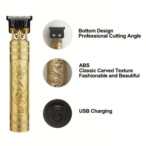 Professional Cordless Electric Barber and Beard Trimmer Set with USB Charging Ideal Grooming Gift for Men