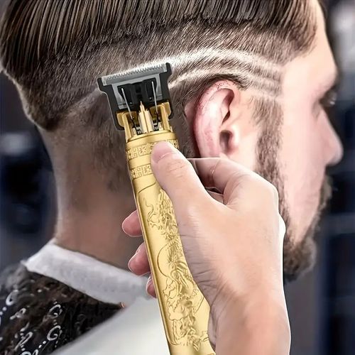 Professional Cordless Electric Barber and Beard Trimmer Set with USB Charging Ideal Grooming Gift for Men